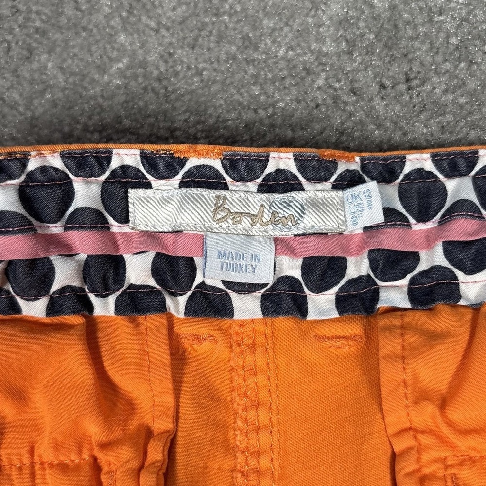 Boden Shorts Womens 8 Orange Richmond 8" Chino Stretch Mid Rise Cuffed - Picture 3 of 9
